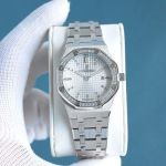 Audemars Piguet Lady 33mm C1Ct163 Movement Royal Oak Watch Silver Strap